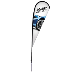 11.5' Tear Drop Sail Sign Kit Single-Sided with Spike Base