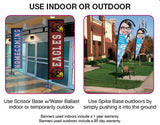13' Razor Sail Sign Kit Single-Sided with Scissor Base