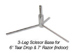 7' Razor Sail Sign Kit Single-Sided with Scissor Base